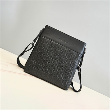 salvatore ferragamo gancini embossed vertical crossbody bag #h2116085